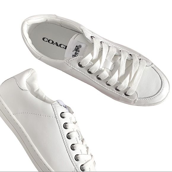 Coach 5⭐️ Rated White Leather Lace Porter Sneaker - Picture 12 of 13